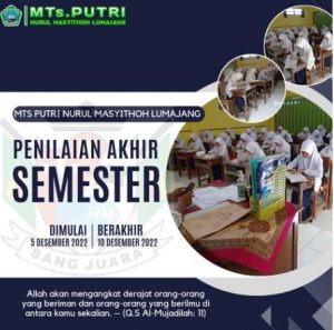 PAS Ganjil 2022-2023 - MTs PUTRI NURUL MASYITHOH LUMAJANG